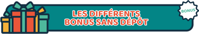 Les differents bonus sans depot